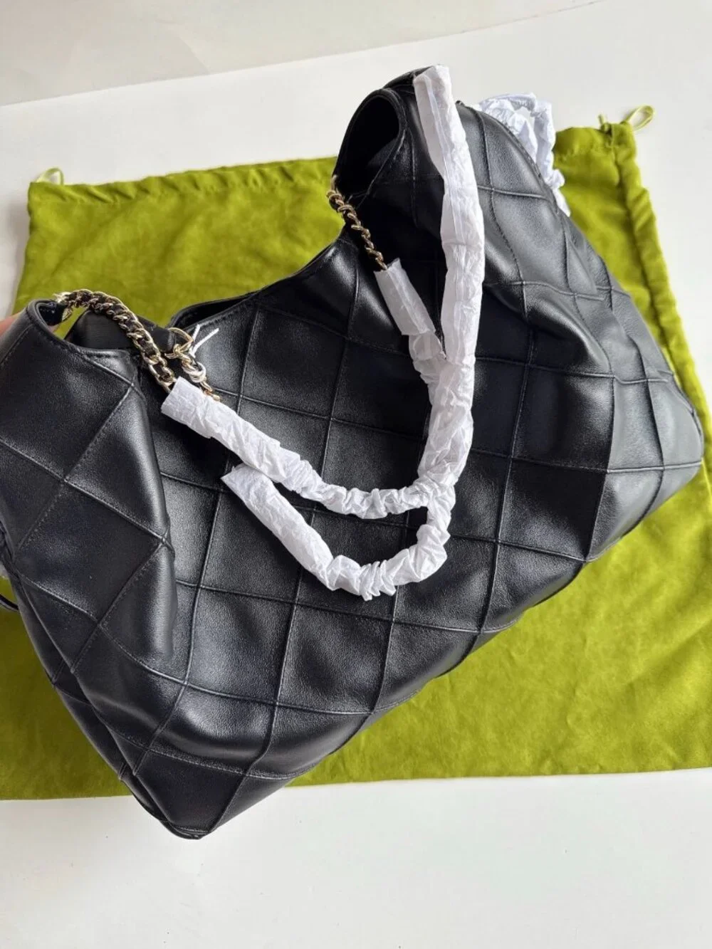 NWT Tory Burch Large Fleming Tote Black
